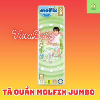 Tã bỉm QUẦN Molfix thiên nhiên Thổ Nhĩ Kỳ size XL32+6 miếng