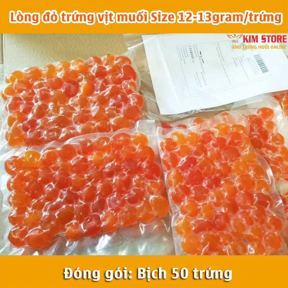 Lòng đỏ trứng vịt muối Size 12-13gram/trứng