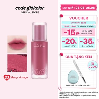 Son kem lì, mịn mờ Code Glokolor Fix-on Primer in Tint 4.7g