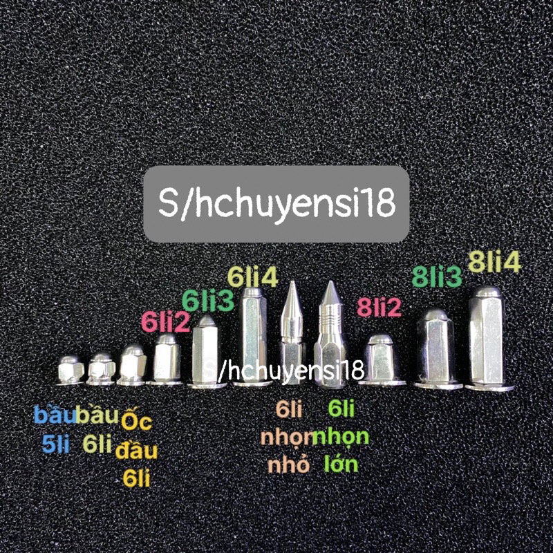 Ốc win 6ly 8ly inox