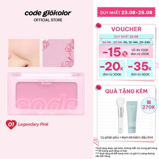 Phấn má hồng mịn lì Code Glokolor Mood Touch Blusher 3.5g