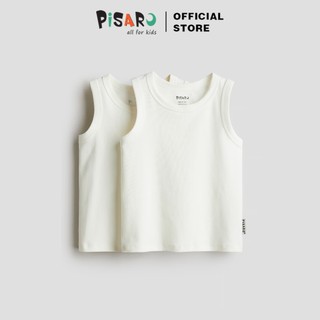 Áo ba lỗ,sát nách bé trai bé gái PISARO chất thun cotton trơn cho bé thoáng mát từ 8 đến 28kg