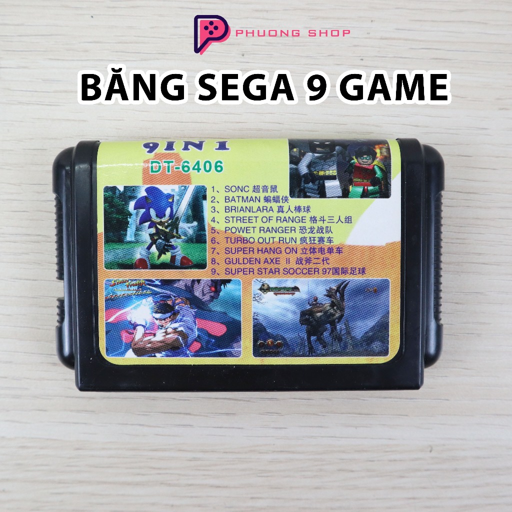 Băng 9 game dành cho máy chơi game 6 nút Sega 16 bit
