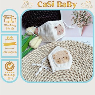 Khẩu trang cho bé  cao cấp có dây đeo điều chỉnh  CaSi BaBy