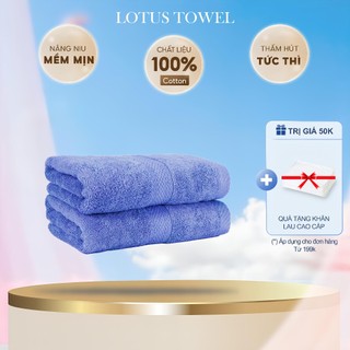Khăn mặt lotustowel 30x50cm, 100% cotton, siêu mềm mại, thấm hút, dày dặn