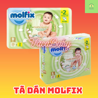 Tã bỉm dán molfix gói nhỏ tiện lợi đủ size s30+4/ m28+2/ l25+2 miếng