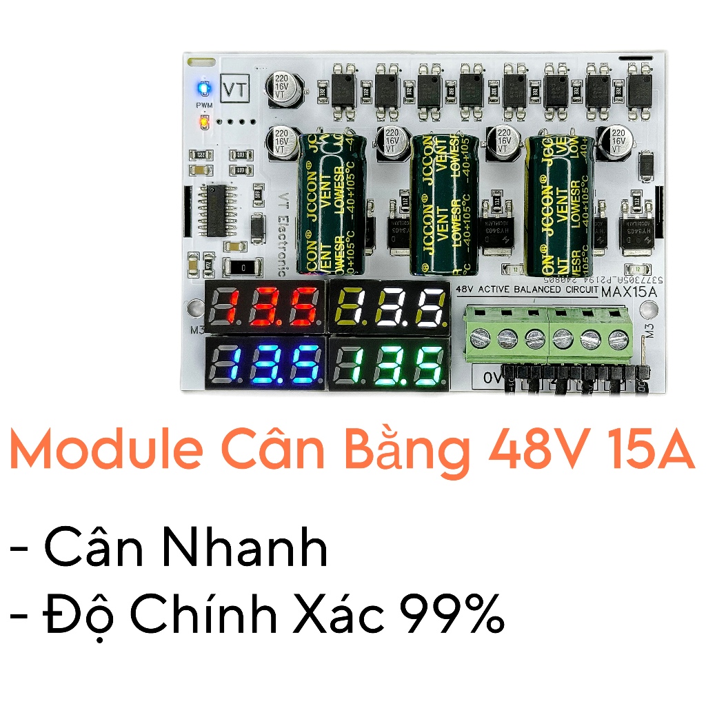Mạch Cân Bằng Ac Quy Pin Lithium 12V 24V 36V 48V 15A