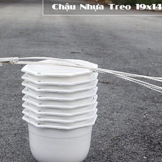 10 chậu nhựa treo 15x14 hoặc 19x15cm