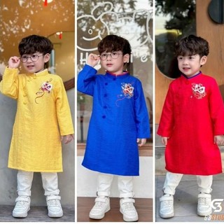 SÉT ÁO DÀI CÁCH TÂN MẸ BÉ MÀU ĐỎ NỔI BẬT XINH SẮN ĐẸP8