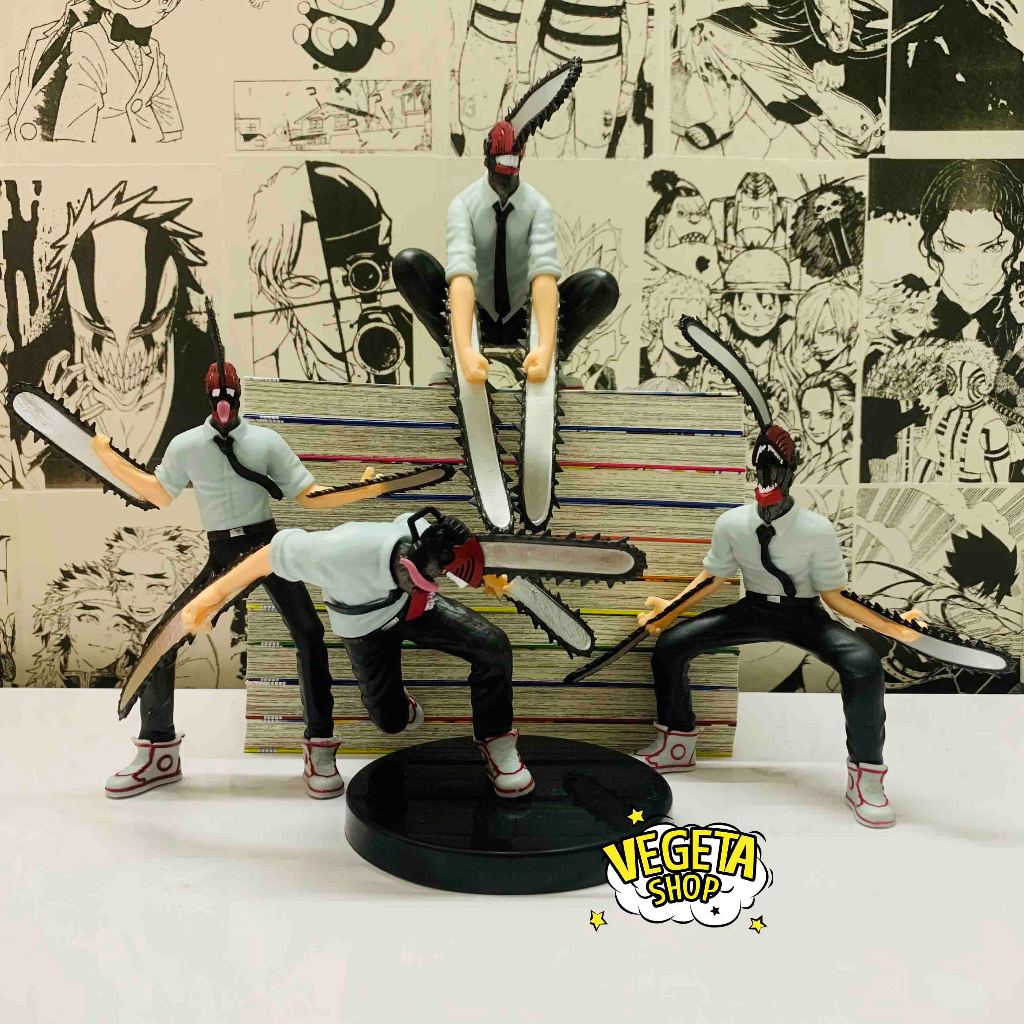 Mô hình Chainsaw man - Nhân vật Chainsaw man - Mô hình Denji Pochita hóa quỷ cưa các tư thế chiến đấ