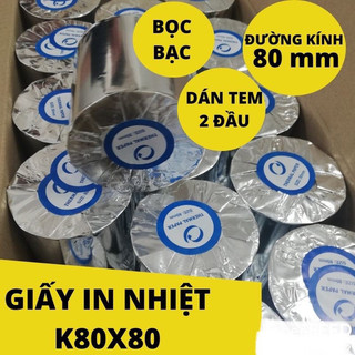 Giấy in nhiệt, giấy in hóa đơn, giấy in bill khổ 80x80mm cuộn giấy lớn, giấy Ocha