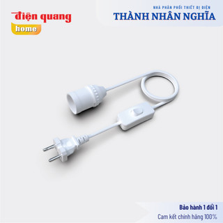  Chuôi đèn liền công tắc Điện Quang ĐQ LH E27 Màu Trắng Dây dài 5m
