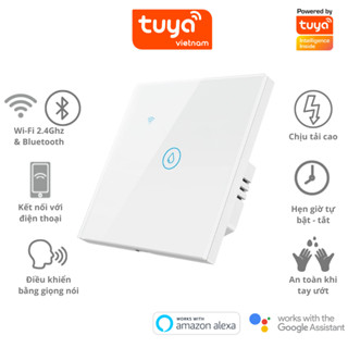[Hình Vuông] Công Tắc Bình Nóng Lạnh Thông Minh TUYA Wifi Hình Vuông 20A/4400W, APP Smartlife, Hẹn Giờ Tự Tắt