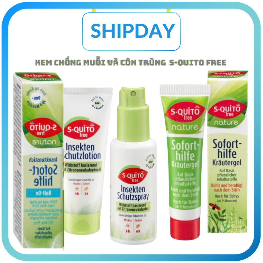 Kem chống muỗi và côn trùng Squito Free (S-quito Free) của Đức