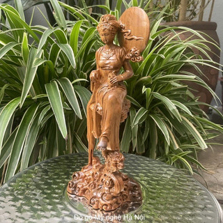 Tượng hằng nga gỗ thơm