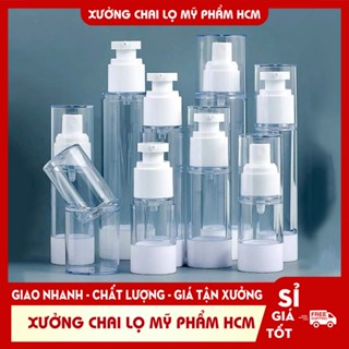Chai Hút Chân Không 15ml/30ml/50ml Chai Xịt Giọt Dùng Đựng Serum, Kem Dưỡng, Kem Chống Nắng
