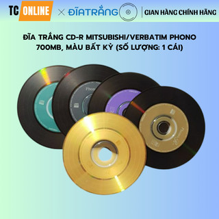 Đĩa trắng CD-R Mitsubishi Phono 700MB chuyên ghi nhạc, màu bất kỳ (Số lượng 1 cái)