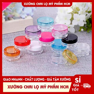 Lọ Nhựa 🏵️ Hủ Nhựa Tròn Chiết Mỹ Phẩm Thân Trong 3G/10G Dùng Chiết Kem, Chiết Bột, Sang Chiết Mỹ Phẩm Du Lịch