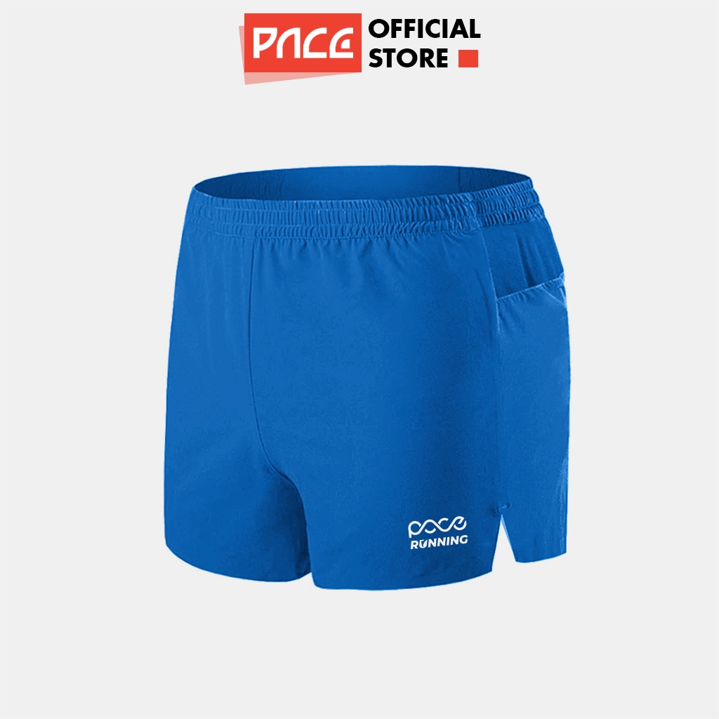 Quần thể thao nam PACE DAILY màu xanh dương, quần chạy bộ nam mỏng nhẹ, quần short thoáng khí, thoải