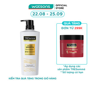 Dầu xả tresemme vào nếp mượt mà keratin smooth 480g