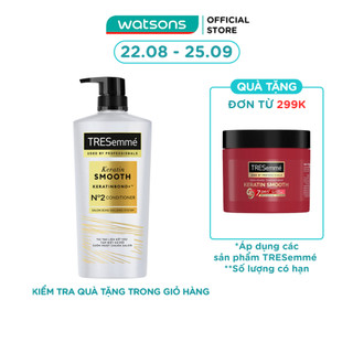 Dầu Xả Tresemmé Keratin Smooth Tinh Dầu Argan & Keratin Vào Nếp Suôn Mượt 620g