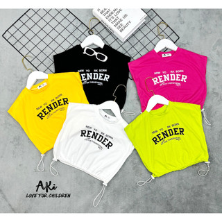 Áo Bé Gái Croptop Sát Nách Gấu Rút Chun Siêu Xinh Phong Cách Ngày Hè Cho Bé - Áo Croptop AKi