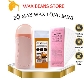 Bộ máy wax lông mini + 1 thanh sáp + 20 tờ giấy wax lông siêu sạch
