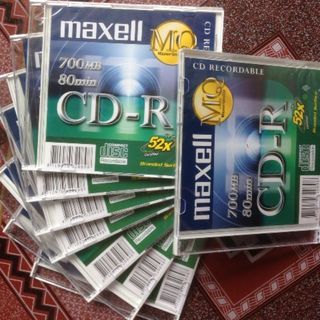 Đĩa trắng CD-R Maxell 700MB có vỏ (10 cái)