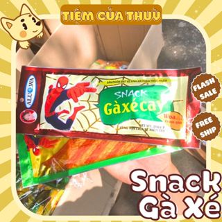  Gói Snack Gà Xé Cay ALUOWA Snack Que Cay Cổng Trường đồ ăn vặt tuổi thơ 