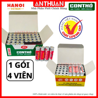 Vỉ 4 Viên Pin AA AAA Con Thỏ siêu rẻ Pin Tiểu Đũa 2A 3A R6 R03 Made in Vietnam An Toàn - Bền Mạnh