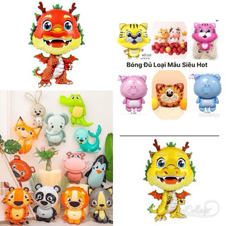 Bong bóng kiếng rồng,Cọp,Trâu vàng Trang Trí Happy Birthday