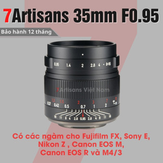 Ống kính 7Artisans 35mm F0.95 siêu đa dụng có khẩu độ siêu lớn cho Fujifilm, Sony, Canon EOS M, Canon R, Nikon Z và M4/3