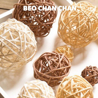 Quả cầu mây đạo cụ trang trí phụ kiện chụp ảnh sản phẩm noel và decor handmade giáng sinh