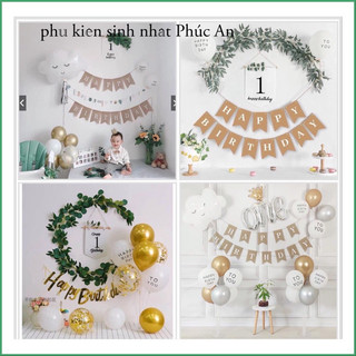 [TPHCM] Sét trang trí sinh nhật Hàn Quốc cho bé 1 tuổi, TẶNG KÈM bơm bóng, keo dán tùy combo