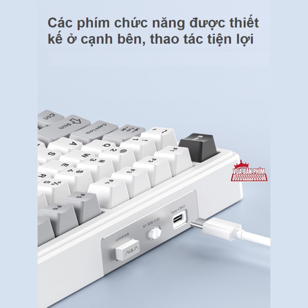 [Hàng Sẵn] Bàn phím cơ không dây Aula F99 | aula f99 mạch xuôi/ngược, led rgb, hỗ trợ hostswap,keycap, pbt double shot | BigBuy360 - bigbuy360.vn