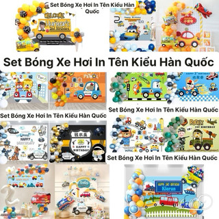 Set Bóng Xe Hơi Phối Các Loại Xe Đủ Kiểu Xinh  ( Tặng In Tên Chủ Tiệc Free,Tặng kèm bơm keo)