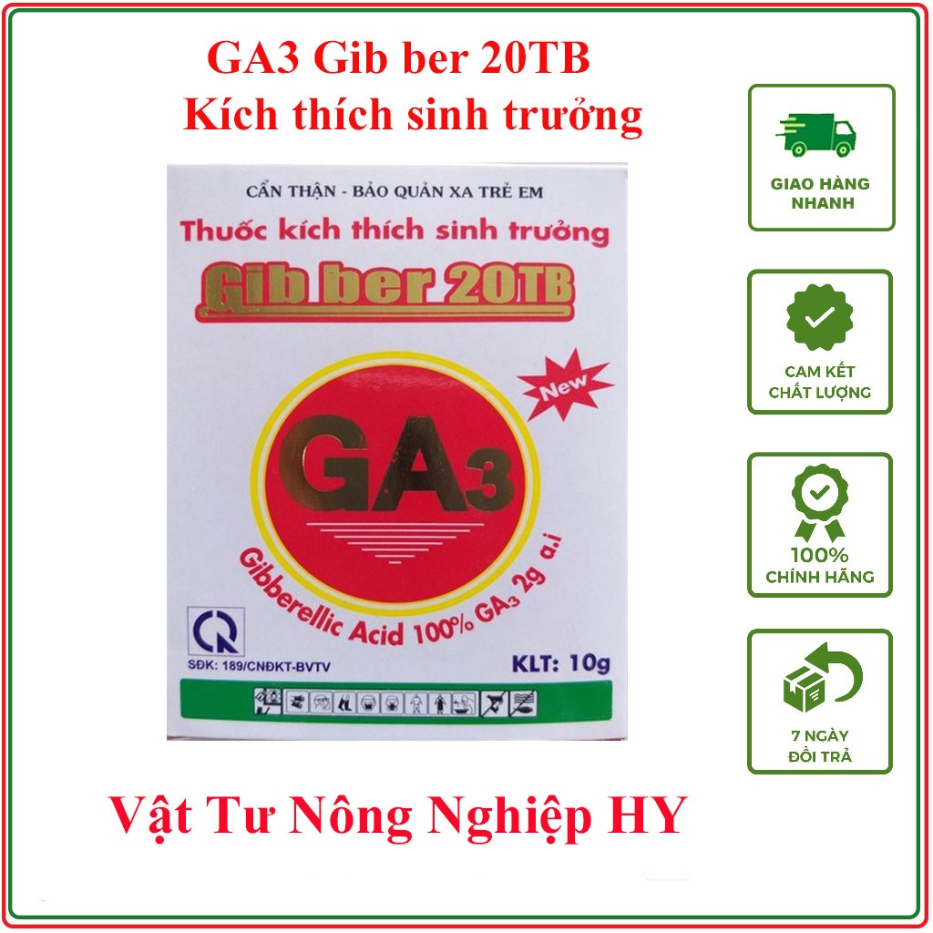 GA3 Thuốc Kích Thích Sinh Trưởng Gibber 20TB ( Viên 10g)
