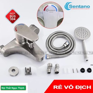 Bộ củ sen tròn tắm nóng lạnh STN-203 SENTANO inox 304 cao cấp, bề mặt inox mờ chống trầy xước