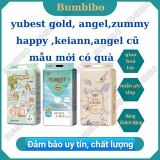 [MẪU MỚI] Tã/Bỉm Yubest Zummy / Gold /Angel / KEIANN / happy sponge dán/quần Size NB90,S62,M60,L52,XL46