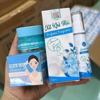 Kem Thâm nách Gluta Milk [MUA 1 HŨ TẶNG 1 XỊT] giảm thâm, ngăn mùi cơ thể hiệu quả an toàn tặng kèm xịt khử mùi