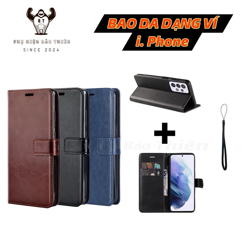 Bao Da Điện Thoại iPhone 6G/6S/ 6P/ 7G/ 7P/ 8G/ 8P/ X/ XS/ MAX/ 11/12/ 13/ 14/15 16 PRO PLUS PRO MAX