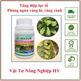 Phân bón AC MASUN (100g), Bổ sung Trung Vi Lượng Ngăn Vàng Lá Sinh Lý, Tăng Diệp Lục Tố