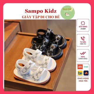 Sandal tập đi cho bé đế mềm chống trơn trượt có kèn kêu tít tít
