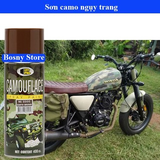 Sơn xịt màu lính - sơn xịt camo - sơn màu quân đội Camouflage Bosny dung tich 400ml