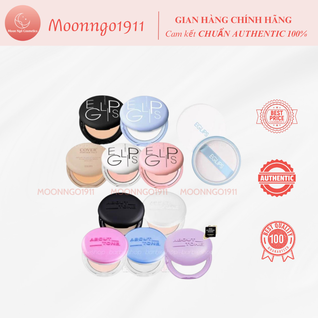 Phấn phủ Eglips Powder Pact / About Tone Powder Pact