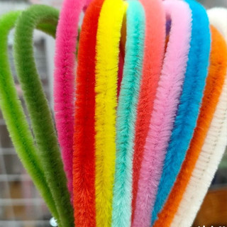 [CAM KẾT  HÀNG LOẠI 1] 100 Sợi Kẽm Nhung, Kẽm Lông Làm Hoa, Làm Phụ Kiện Mix Màu Pastel lông dày 6-8mm