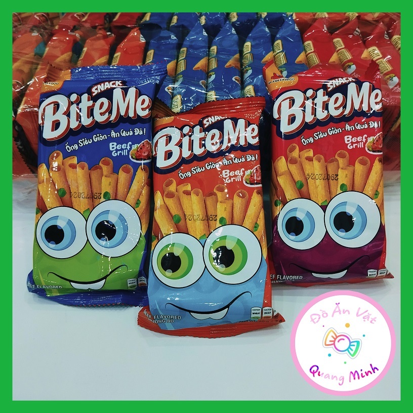  Bán sỉ Snack Ống siêu giòn Biteme Ba Anh Em foods bịch 30 gói hương vị bò giòn ngon hấp dẫn đồ ăn vặt hot nhất 