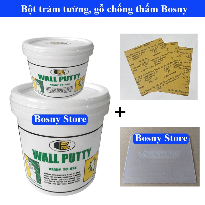 Bột trét tường chống thấm cao cấp WALL PUTTY Bosny