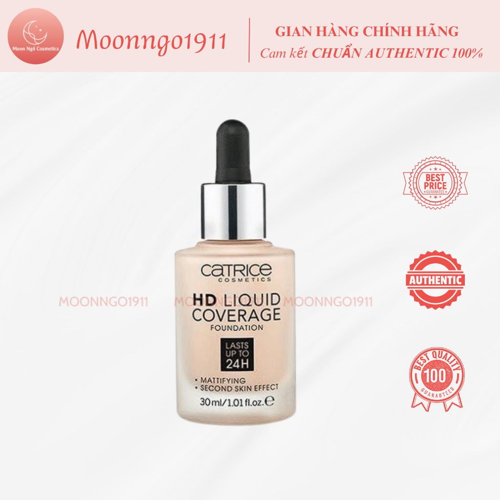 Kem nền Catrice HD Liquid Coverage Last Upto 24h 30ml