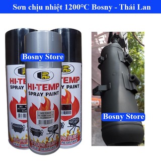 Sơn chống cháy, chịu nhiệt đô cao 648 độ C( 1200 độ F) Bosny - sơn pô xe, sơn lóc máy, lò nướng, xe máy